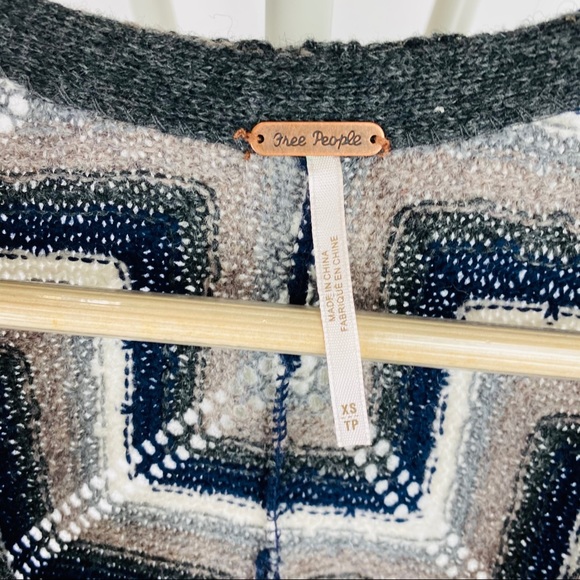 Free People Black Chevron Striped Sweater dress - Picture 8 of 10